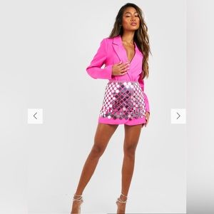 PREMIUM MIRROR DISC MINI SKIRT